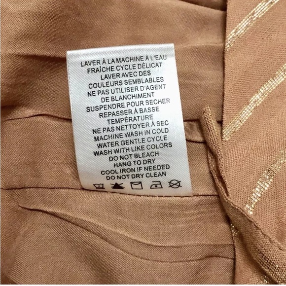 House of Harlow 1960 Dress Corinne Shirred Brown Ruffle Mini, Womens Size Large - Picture 7 of 12